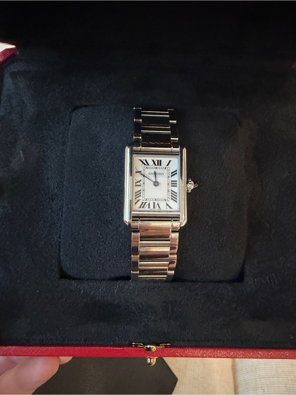Cartier Tank Must Small Model ref. WSTA0107 / 4322, complete set with warranty - Picture 2 of 8